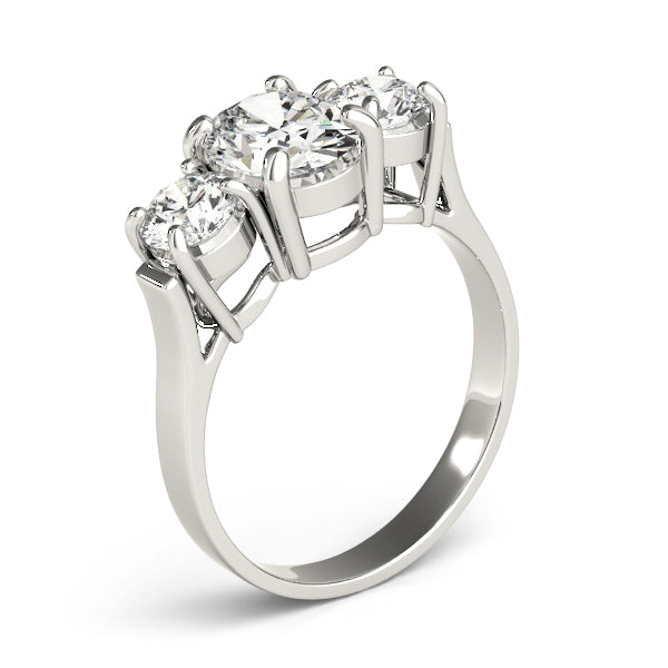 3 Stone Oval Engagement Ring (82740)