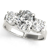 3 Stone Oval Engagement Ring (82740)