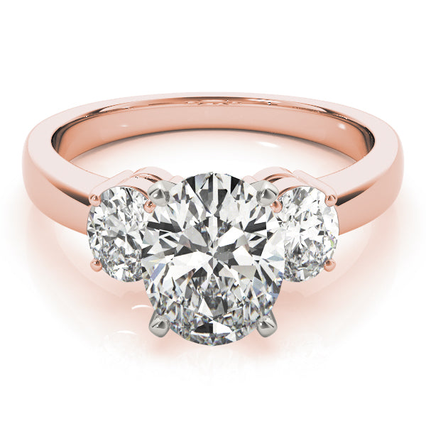 3 Stone Oval Engagement Ring (82752-D)
