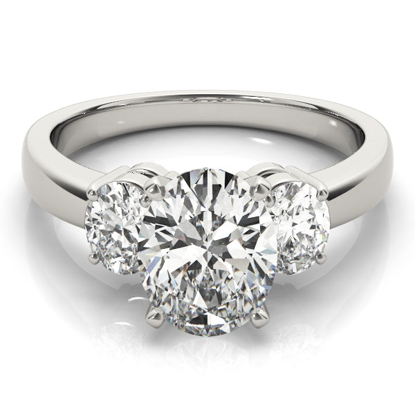 3 Stone Oval Engagement Ring (82752-D)