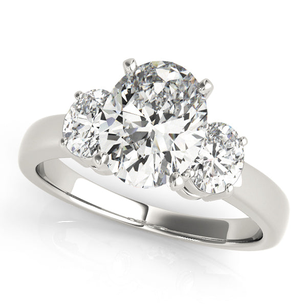 3 Stone Oval Engagement Ring (82752-B)