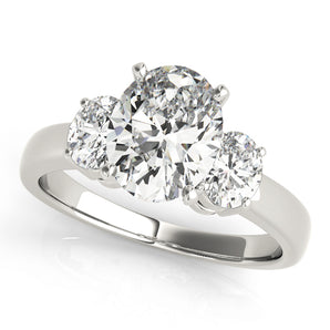 3 Stone Oval Engagement Ring (82752-C)