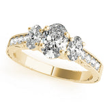 3 Stone Oval Engagement Ring (82818-B)