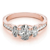 3 Stone Oval Engagement Ring (82818-A)