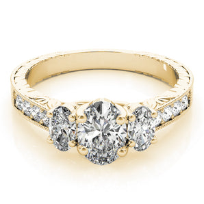 3 Stone Oval Engagement Ring (82818-A)