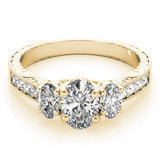 3 Stone Oval Engagement Ring (82818-A)