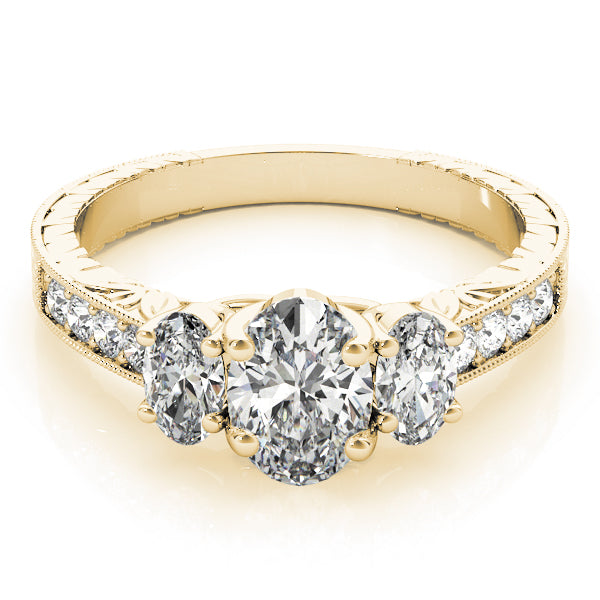 3 Stone Oval Engagement Ring (82818-C)