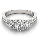 3 Stone Oval Engagement Ring (82818-A)