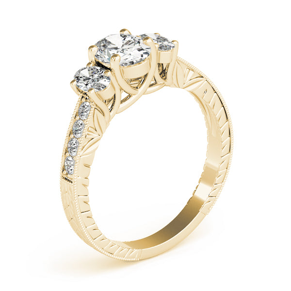 3 Stone Oval Engagement Ring (82818-C)