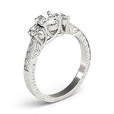 3 Stone Oval Engagement Ring (82818-A)