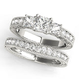 3 Stone Princess Engagement Ring (82819-C)