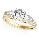 3 Stone Pear Engagement Ring (82843)