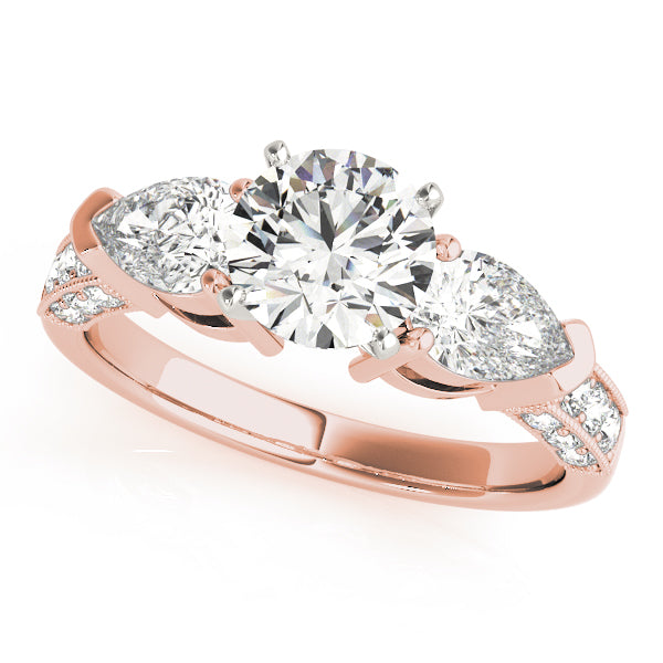 3 Stone Pear Engagement Ring (82843)