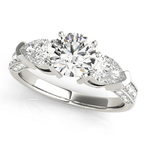 3 Stone Pear Engagement Ring (82843)