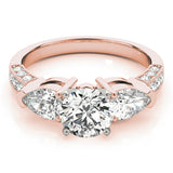 3 Stone Pear Engagement Ring (82843)