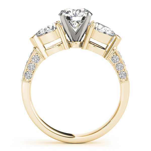 3 Stone Pear Engagement Ring (82843)