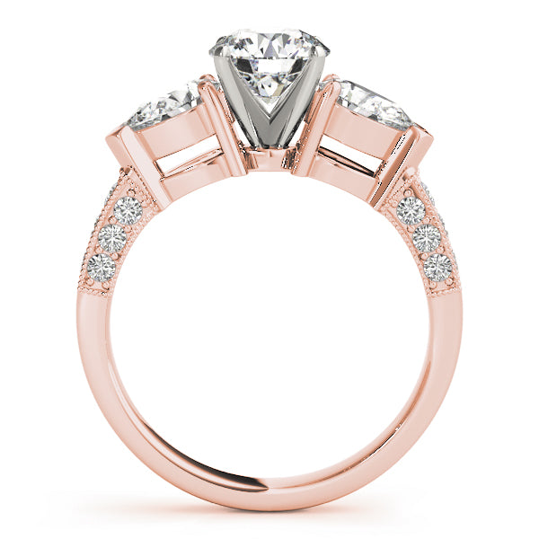 3 Stone Pear Engagement Ring (82843)