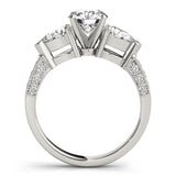 3 Stone Pear Engagement Ring (82843)