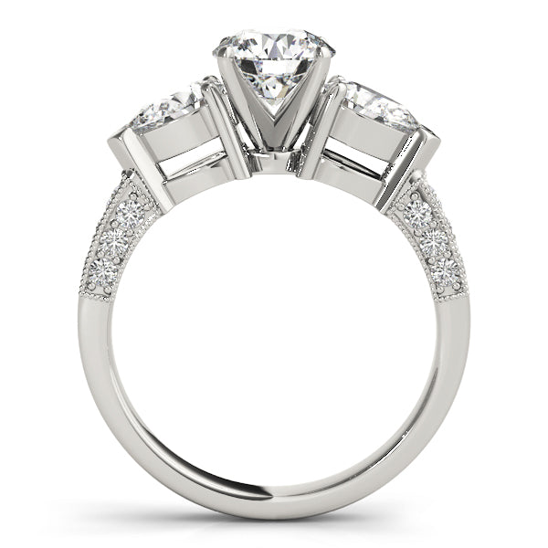 3 Stone Pear Engagement Ring (82843)