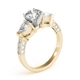3 Stone Pear Engagement Ring (82843)