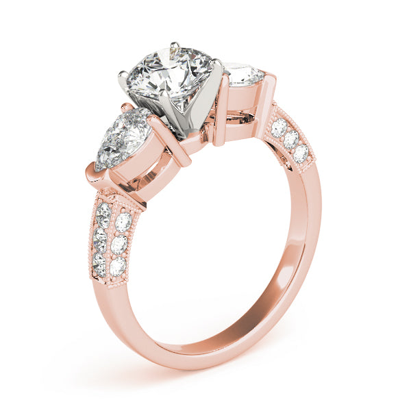 3 Stone Pear Engagement Ring (82843)