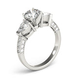 3 Stone Pear Engagement Ring (82843)
