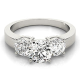 Three-Stone Engagement Ring (Round Center) - alt view