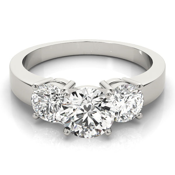 Three-Stone Engagement Ring (Round Center) - alt view