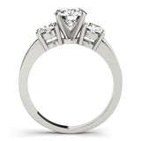 Three-Stone Engagement Ring (Round Center) - alt view