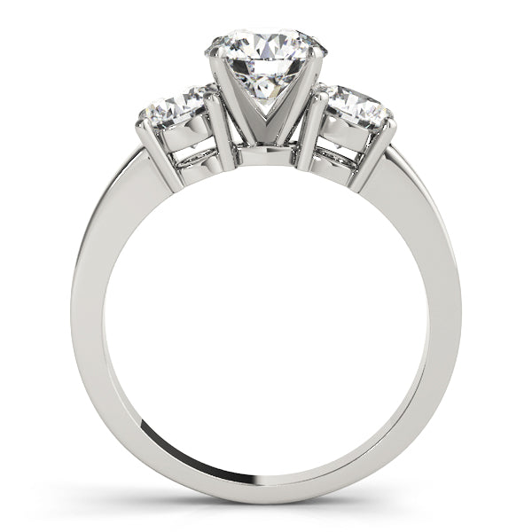 Three-Stone Engagement Ring (Round Center) - alt view