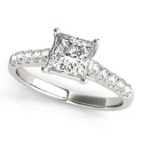 Square Trellis Engagement Ring