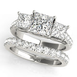 3 Stone Princess Engagement Ring (82872-A)