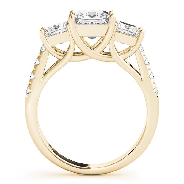 3 Stone Princess Engagement Ring (82872-D)