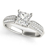 Square Trellis Engagement Ring