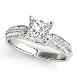 Square Trellis Engagement Ring