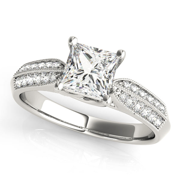 Square Trellis Engagement Ring
