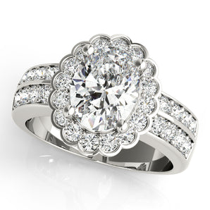 Oval Color Rings Engagement Ring