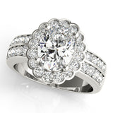 Oval Color Rings Engagement Ring