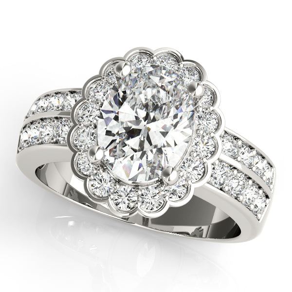 Oval Color Rings Engagement Ring