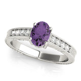 Single Row Prong Set Engagement Ring (82898)
