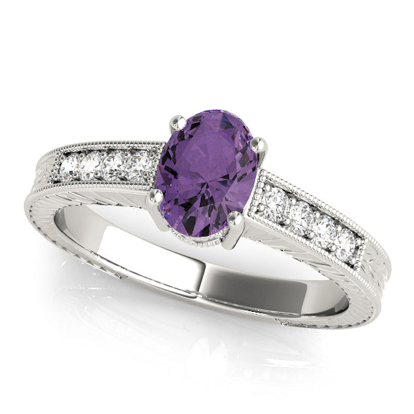 Single Row Prong Set Engagement Ring (82898)