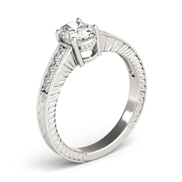 Single Row Prong Set Engagement Ring (82898)