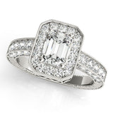 Emerald Color Rings Engagement Ring