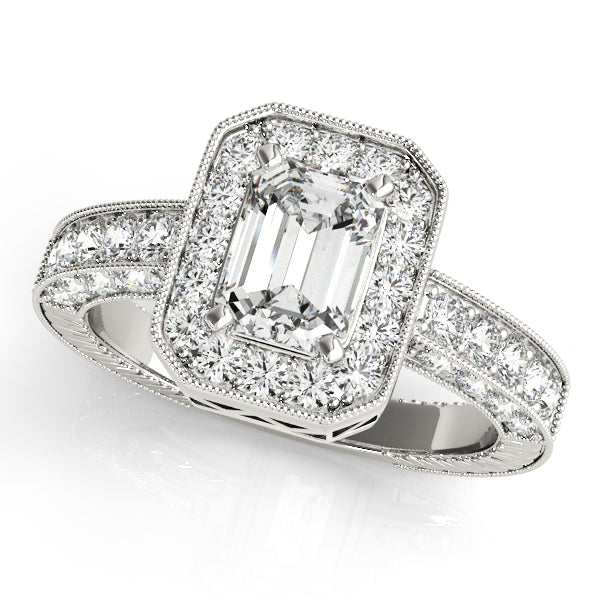 Emerald Color Rings Engagement Ring