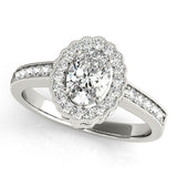 Oval Color Rings Engagement Ring