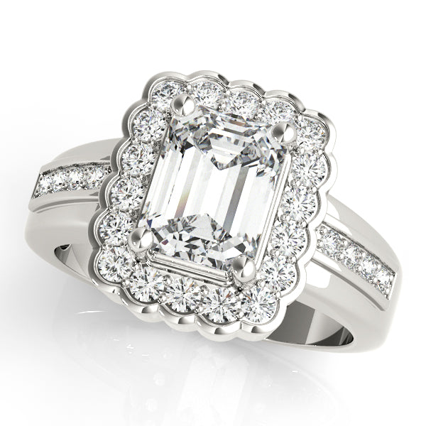 Emerald Color Rings Engagement Ring