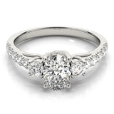 Three-Stone Engagement Ring (Oval Center) - alt view