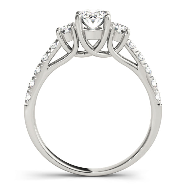 Three-Stone Engagement Ring (Oval Center) - alt view