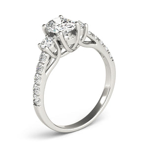 Three-Stone Engagement Ring (Oval Center) - alt view