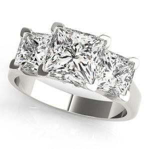3 Stone Princess Engagement Ring (82942)